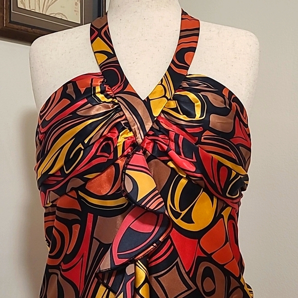 EUC - Spense Silky Halter Top - Size Large - Picture 2 of 6